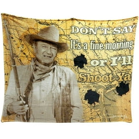 Fleece Sherpa Blanket The Hero American Legend Blanket John Wayne Blanket